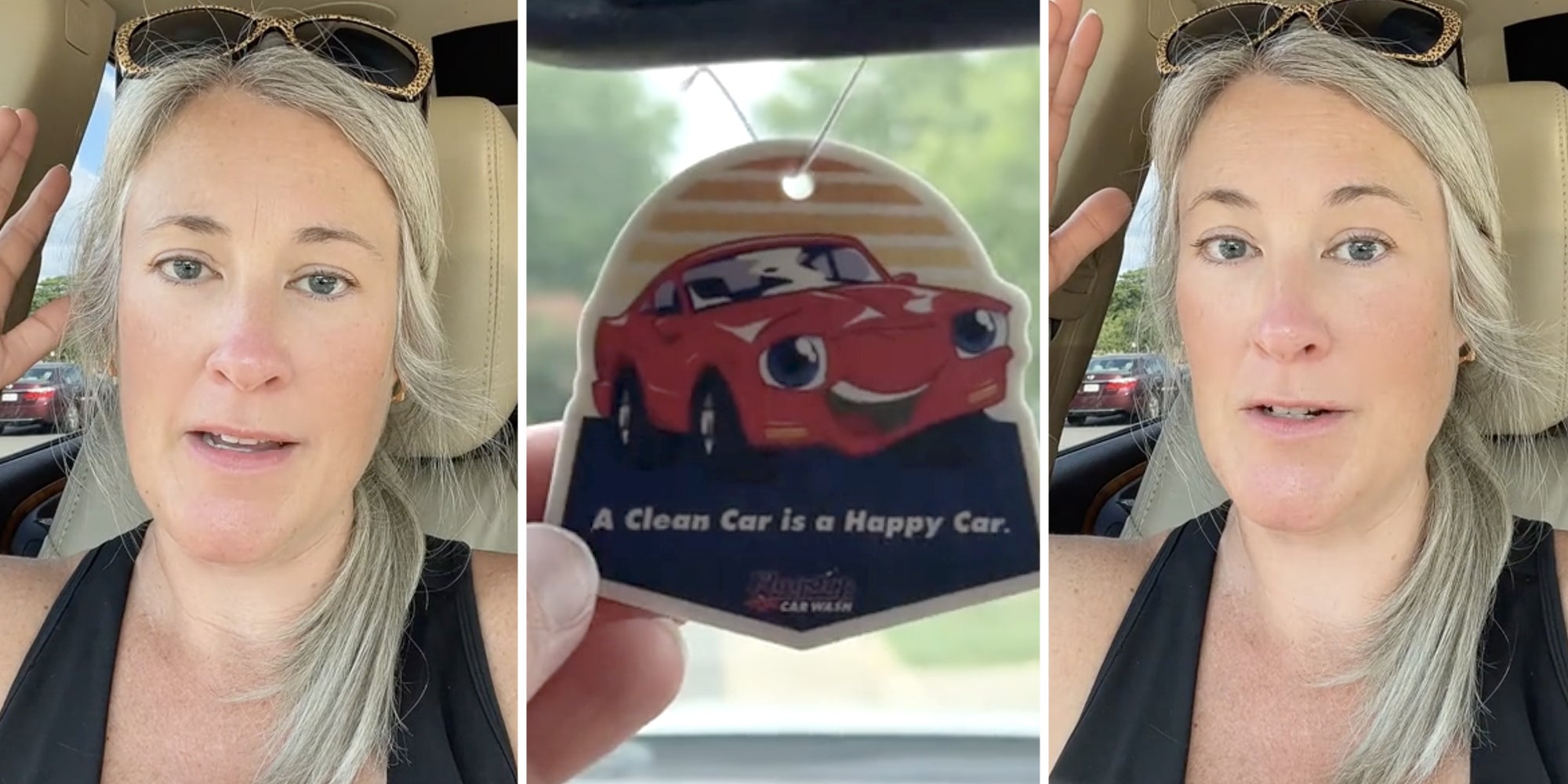 Woman talking(l+r), Air Freshner(c)