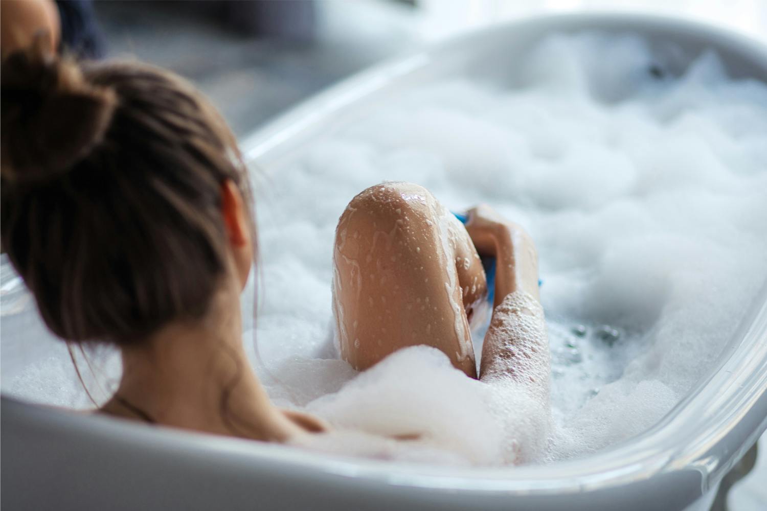 woman in tub