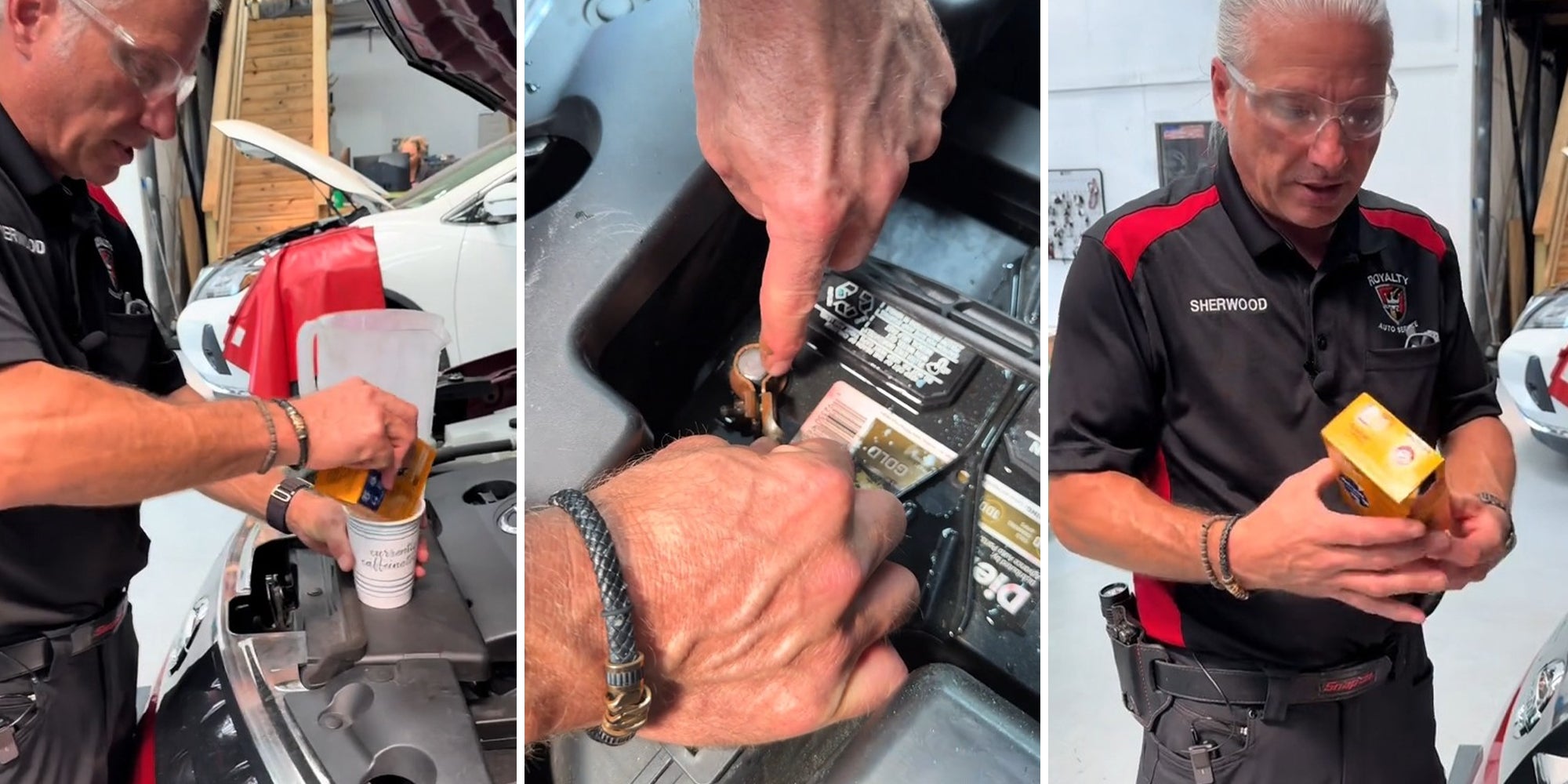 Mechanic reveals simple, cheap way to clean your car’s battery with baking soda hack