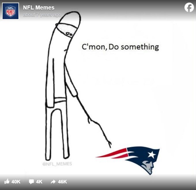 c'mon do something meme with new england patriots logo