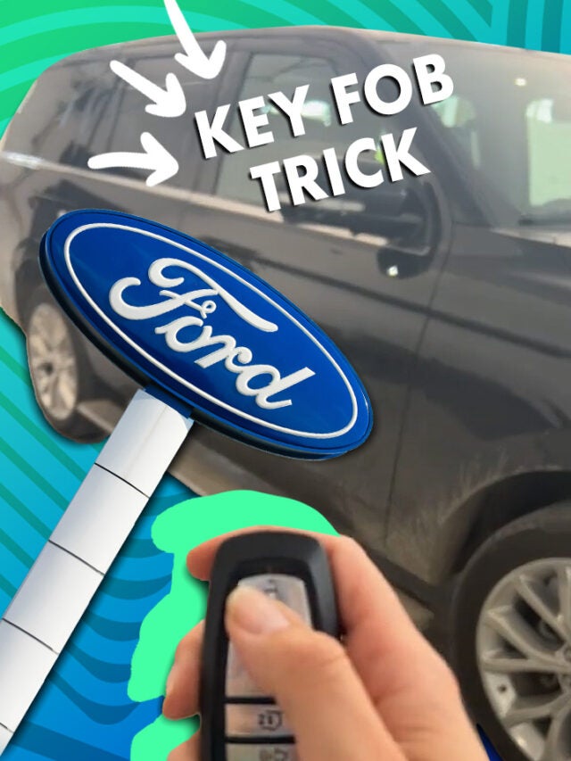 ford sign and car over green and blue