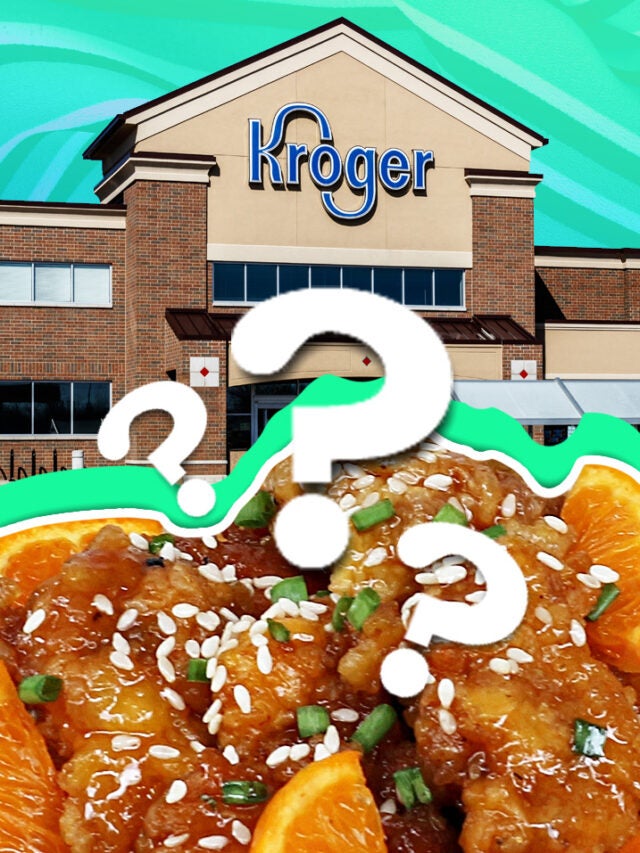 chicken over green and blue