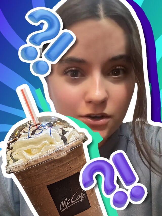 worker with frappe over green and blue