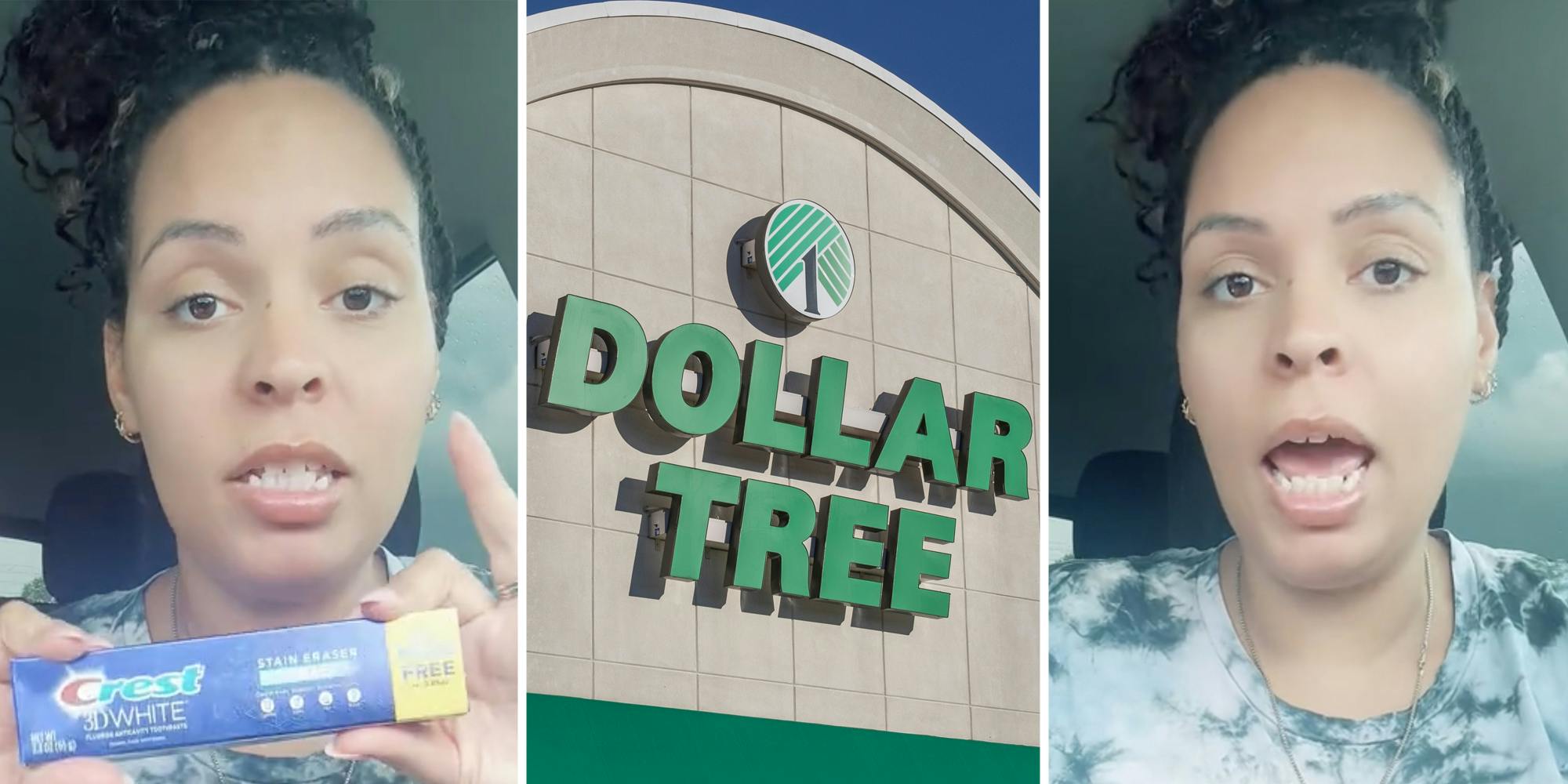 Woman talking(l+r), Dollar Tree(c)