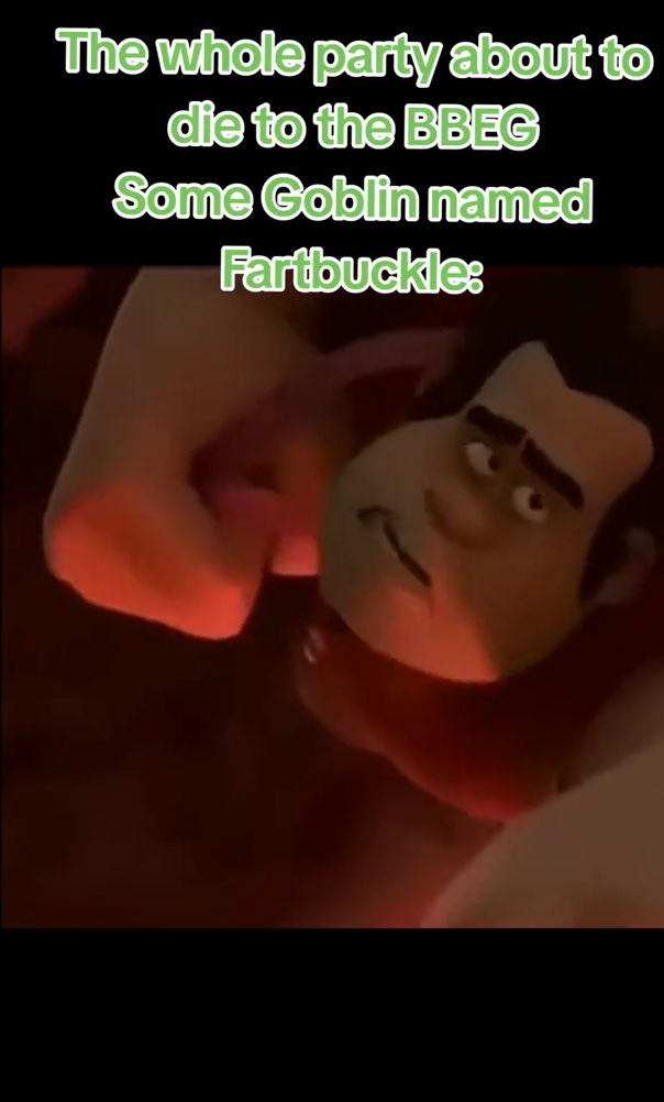 Fartbuckle TikTok video featuring Wreck-It Ralph.