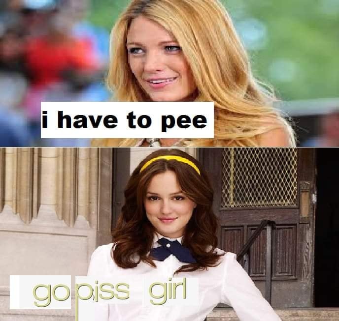 Go piss girl meme template.