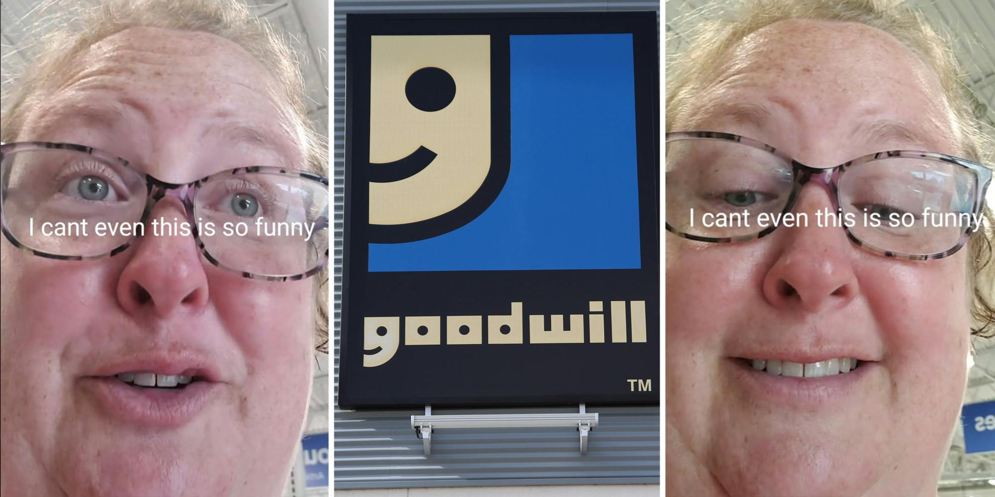 Woman talking(l+r), Goodwill sign(c)