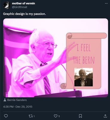 Bernie Sanders-themed graphic design is my passion post