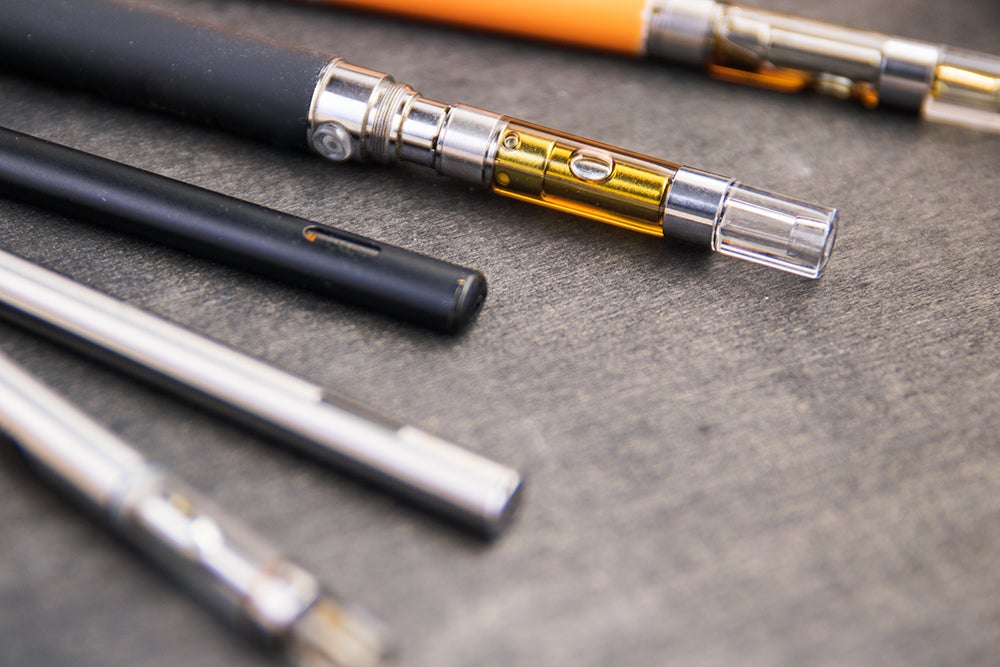 Multiple Cannabis Oil Distillate Filled Vape Pens