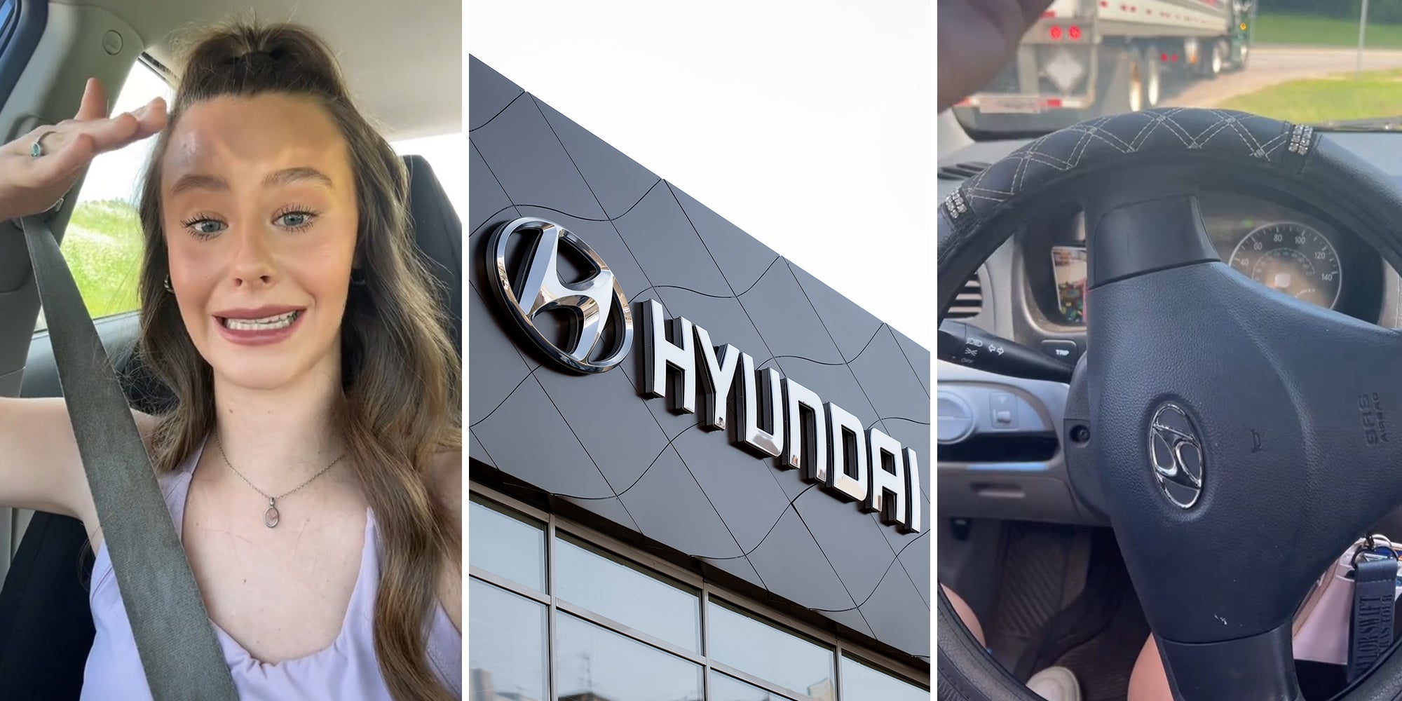 Hyundai driver stuck on highway feeder road in 89-degree heat after her car unexpectedly dies