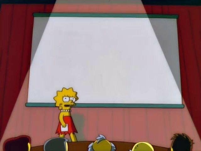 Lisa Simpson presentation meme template.