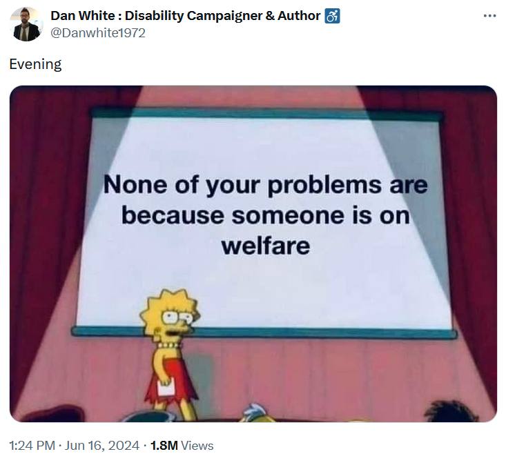 Lisa Simpson presentation meme about welfare.