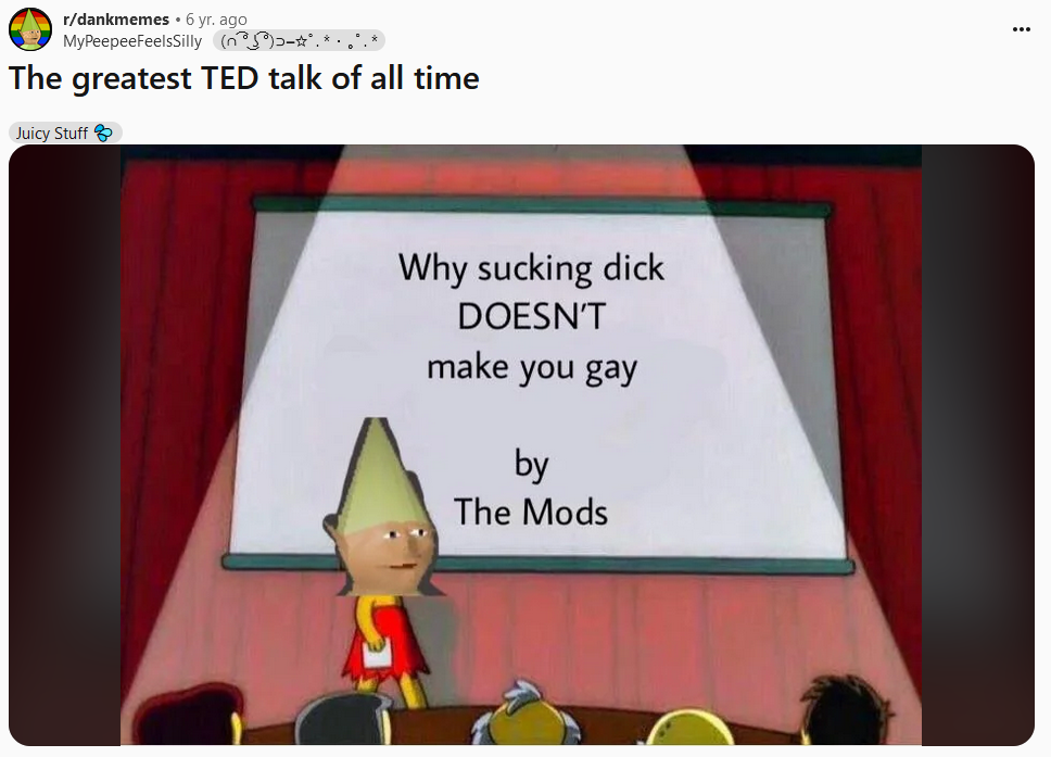 Lisa Simpson presentation meme about being gay.