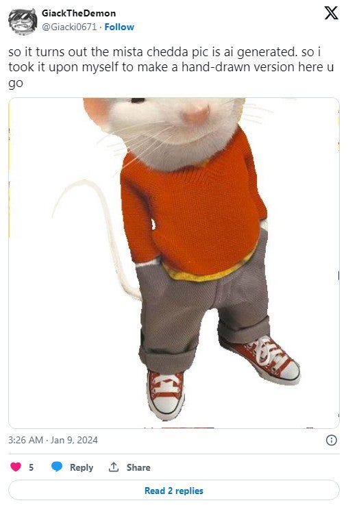 stuart little in mr chedda ai meme