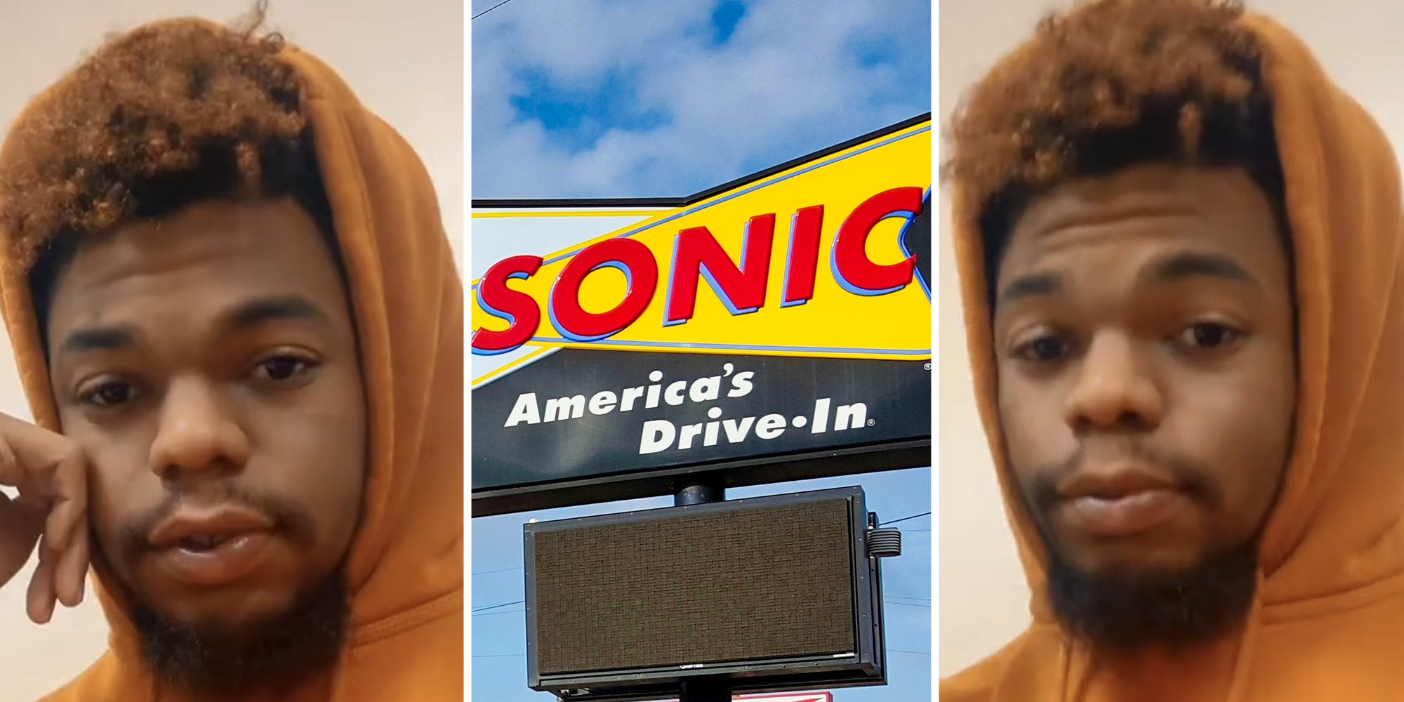 Man talking(l+r), Sonic sign(c)