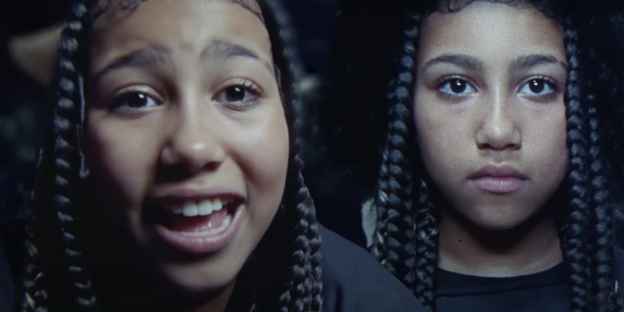 North West rapping in music video