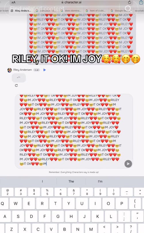 Riley it ok I'm Joy text spam.