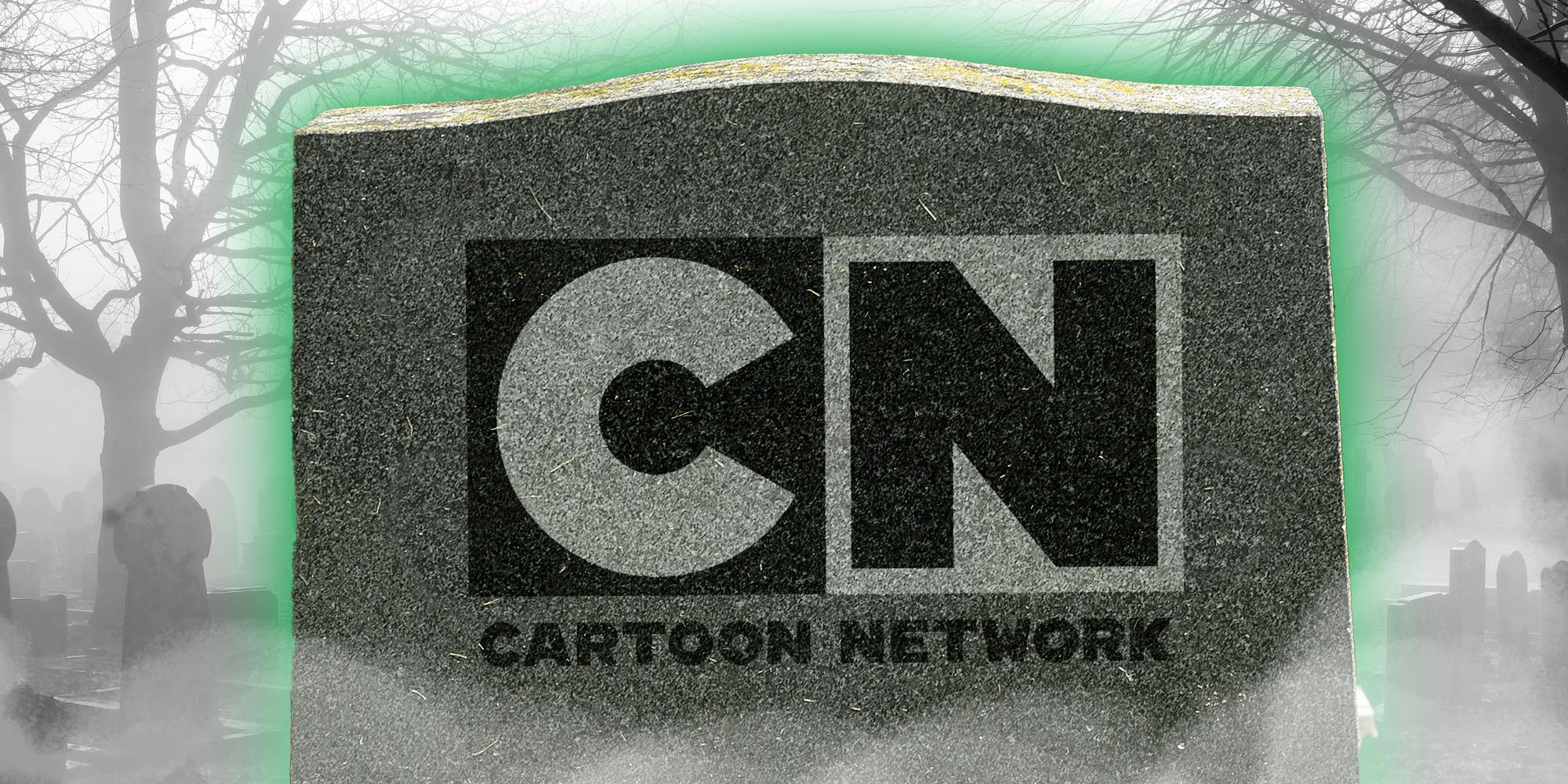 Spooky tombstone with Cartoon Network logo