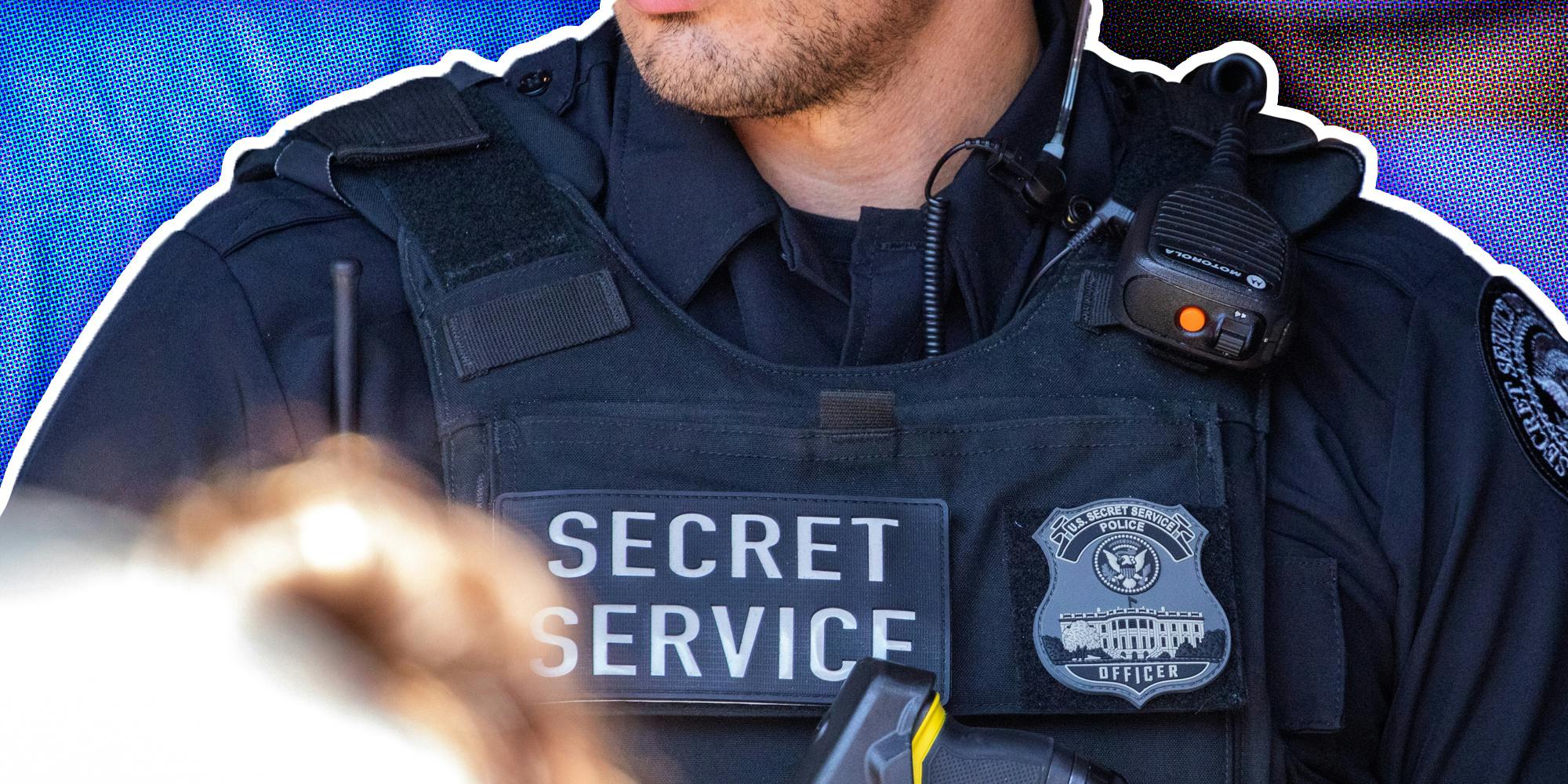 Close up of secret service member