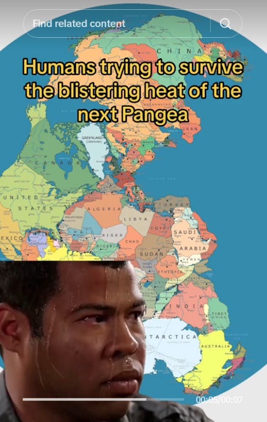 heat of pangea sweating meme