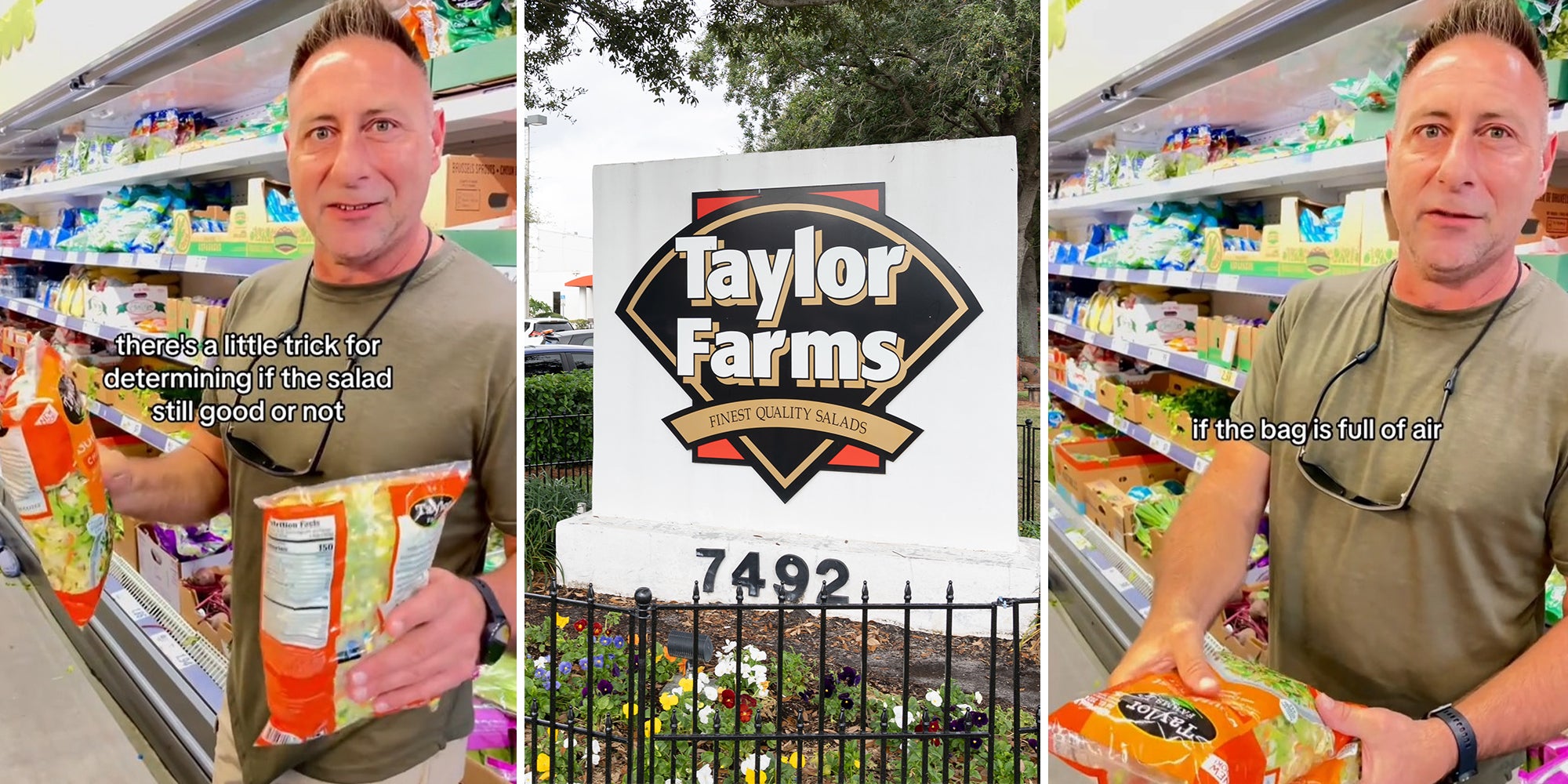Grocery store customer shares trick to check if Taylor Farms salad has gone bad
