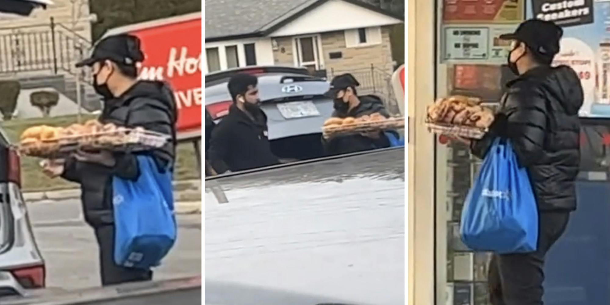 ‘I wont be buying from Tim hortons again’: Customer catches Tim Hortons workers unloading donuts from van. There’s just 1 problem