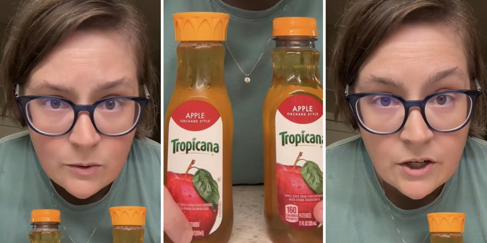 ‘You also owe me 17 cents’: Woman catches Tropicana quietly making its apple juice containers smaller. They’re the same price
