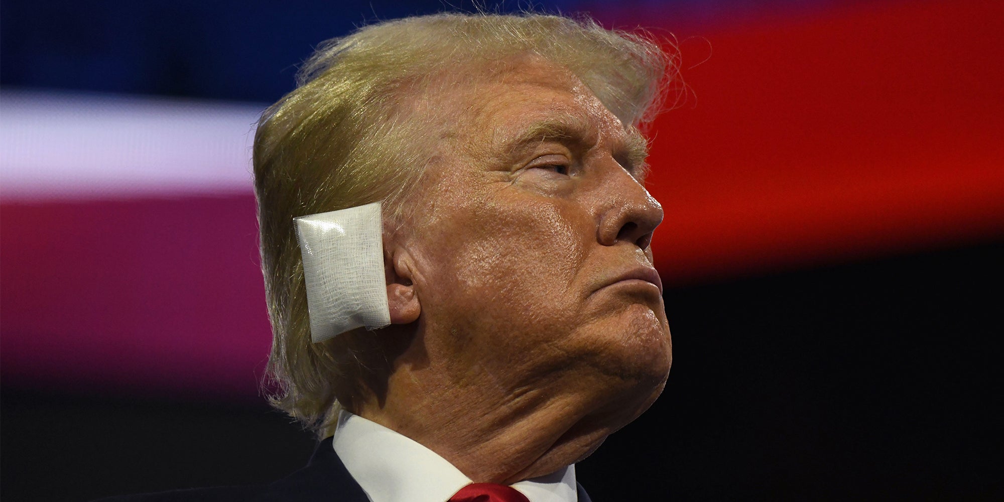Trump with ear bandage