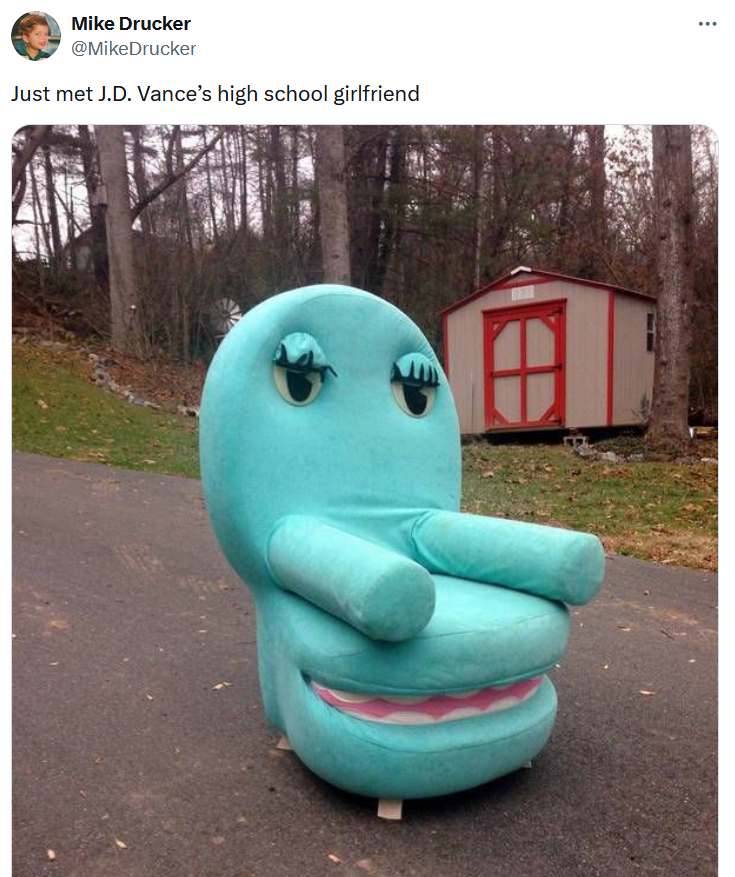 Vance couch meme with an image of the chair from Pee-wee's Playhouse.