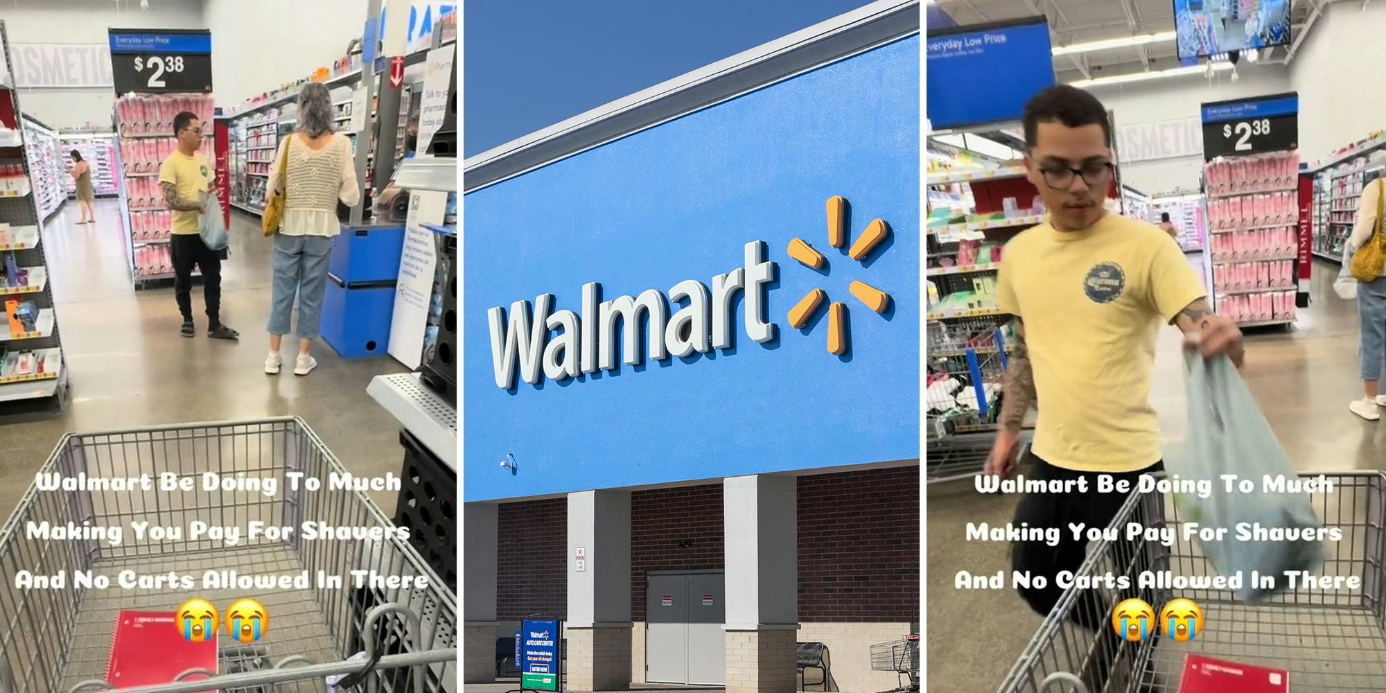 Walmart shopper says her cart wasn't allowed in makeup section, was forced to pay for shavers right then and there
