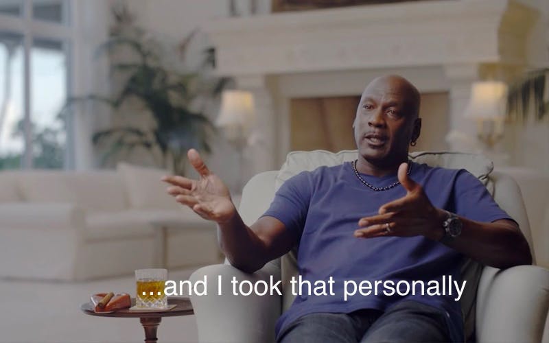 And I took that personally—A Michael Jordan meme