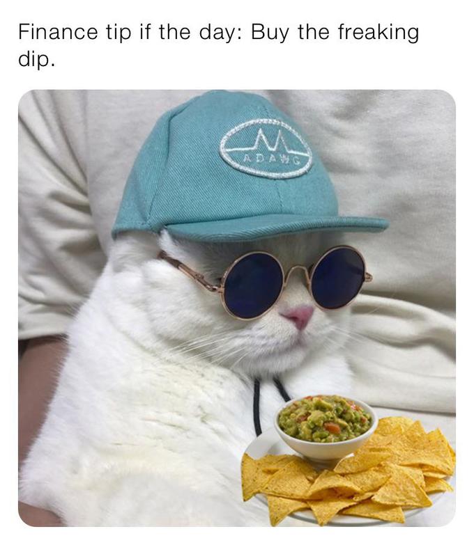 Buy the dip meme as posted on Reddit in r/stonks