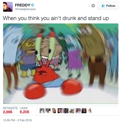 Confused Mr. Krabs drunk meme posted by FreddyAmazin