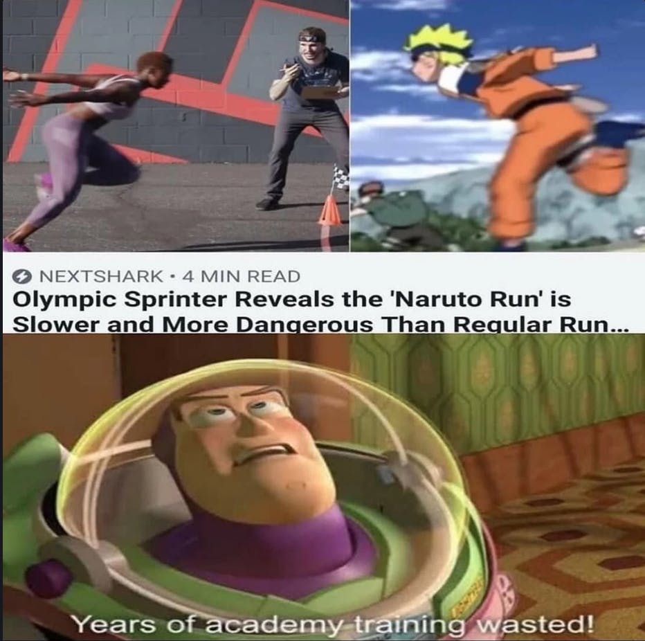 Naruto Run meme posted on iFunny Brazil