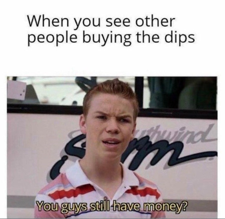 Buy the Dip we're the millers meme posted on Twitter by DeepFuckngValue