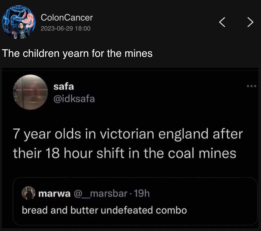 The children yearn for the mines meme as posted on memedroid