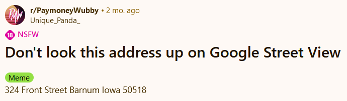 What's At 324 Front St Barnum Iowa? A Google Maps Flasher Goes Viral