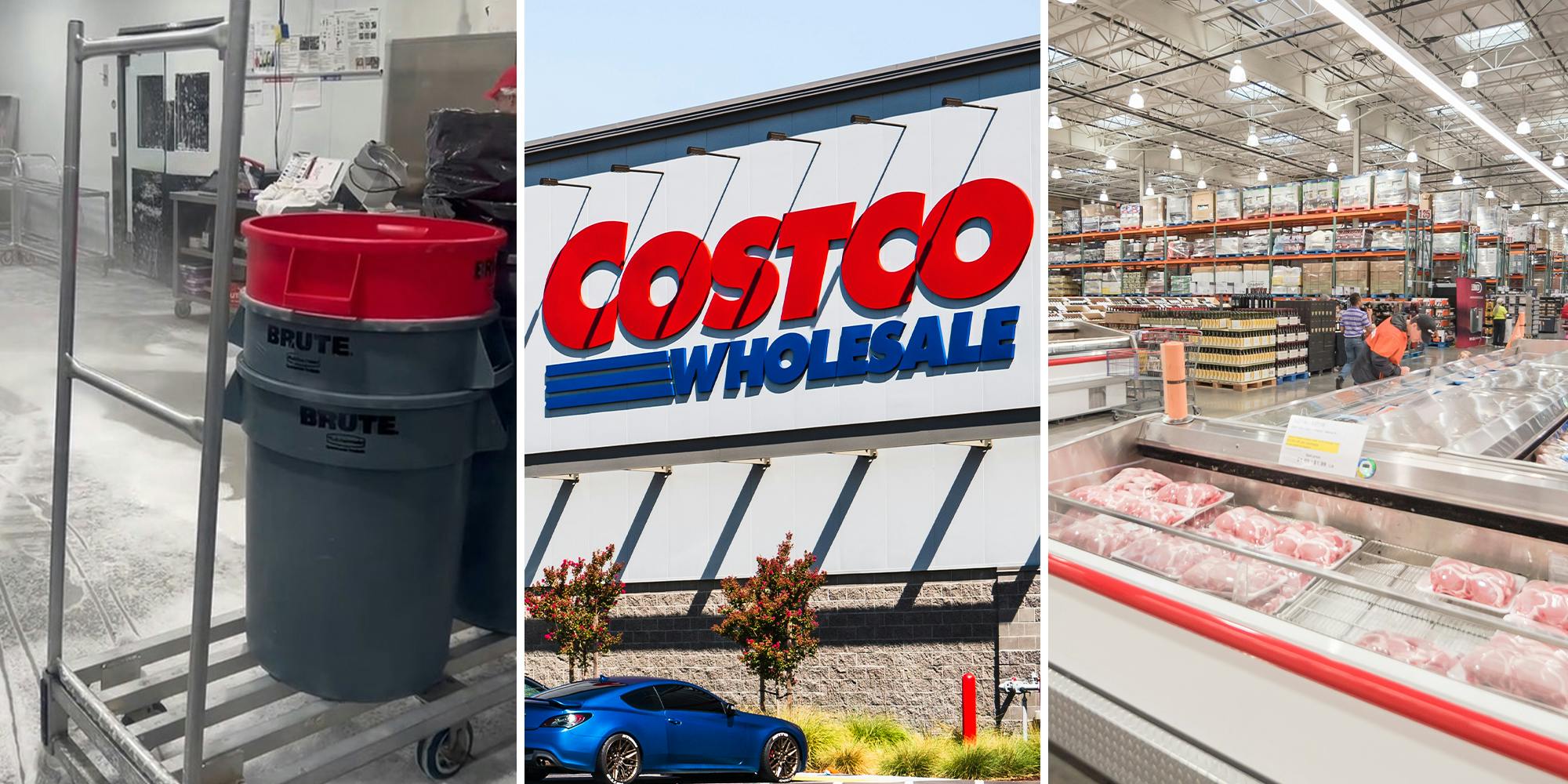 How do Costco employees disinfect the meat room?