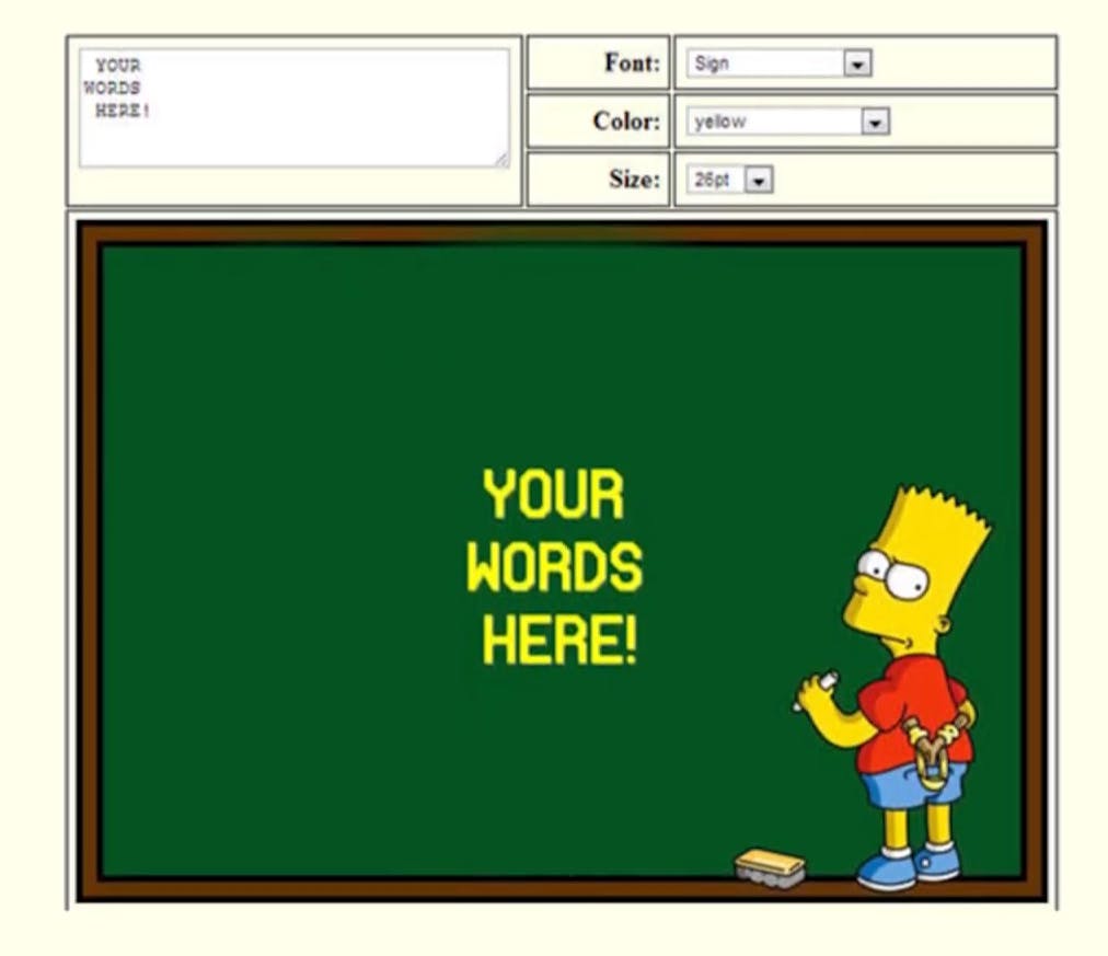 Simpsons memes Bart chalkboard