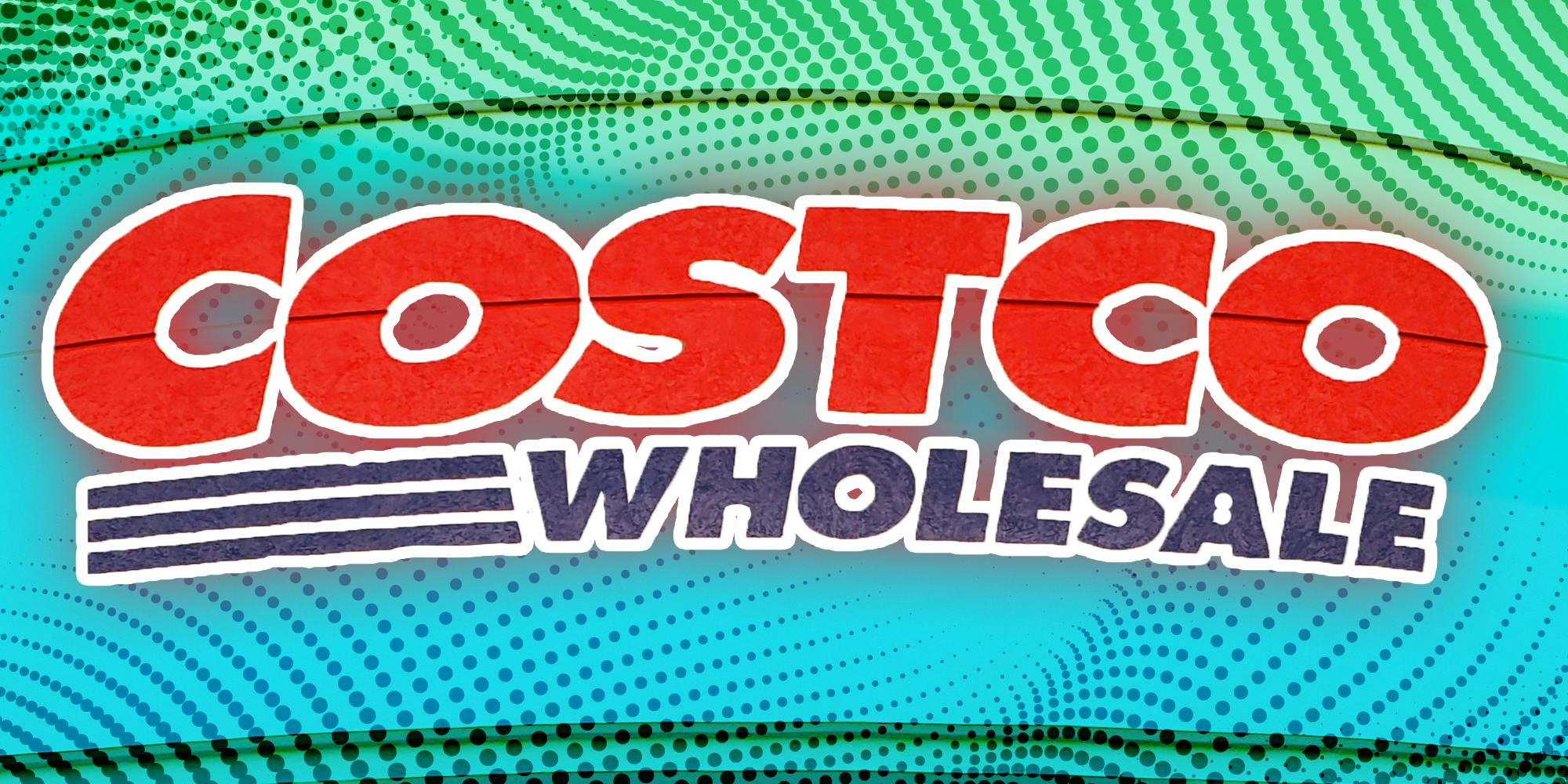 Costco logo over graphic design