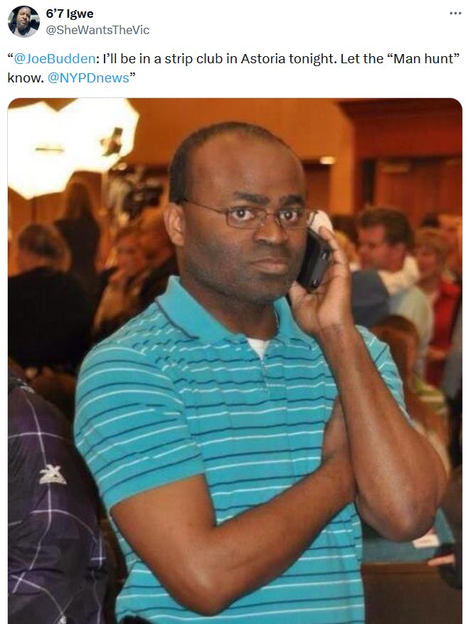 Black guy on phone meme about baiting the cops.