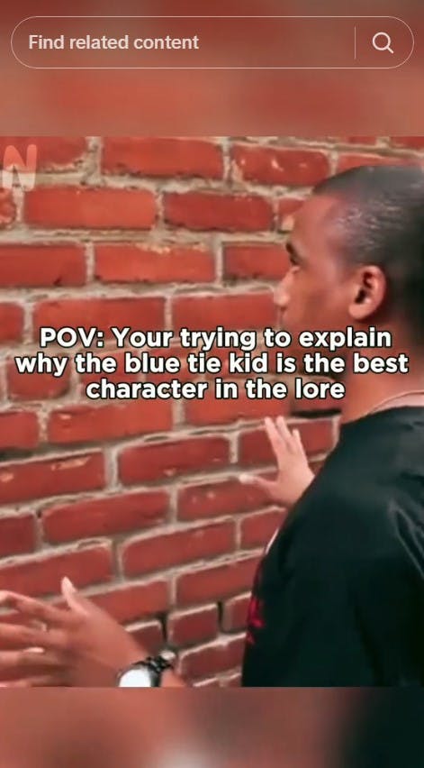 talking to a brick wall blue tie kid meme