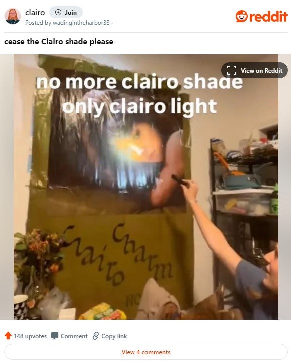 clairo shade clairo light