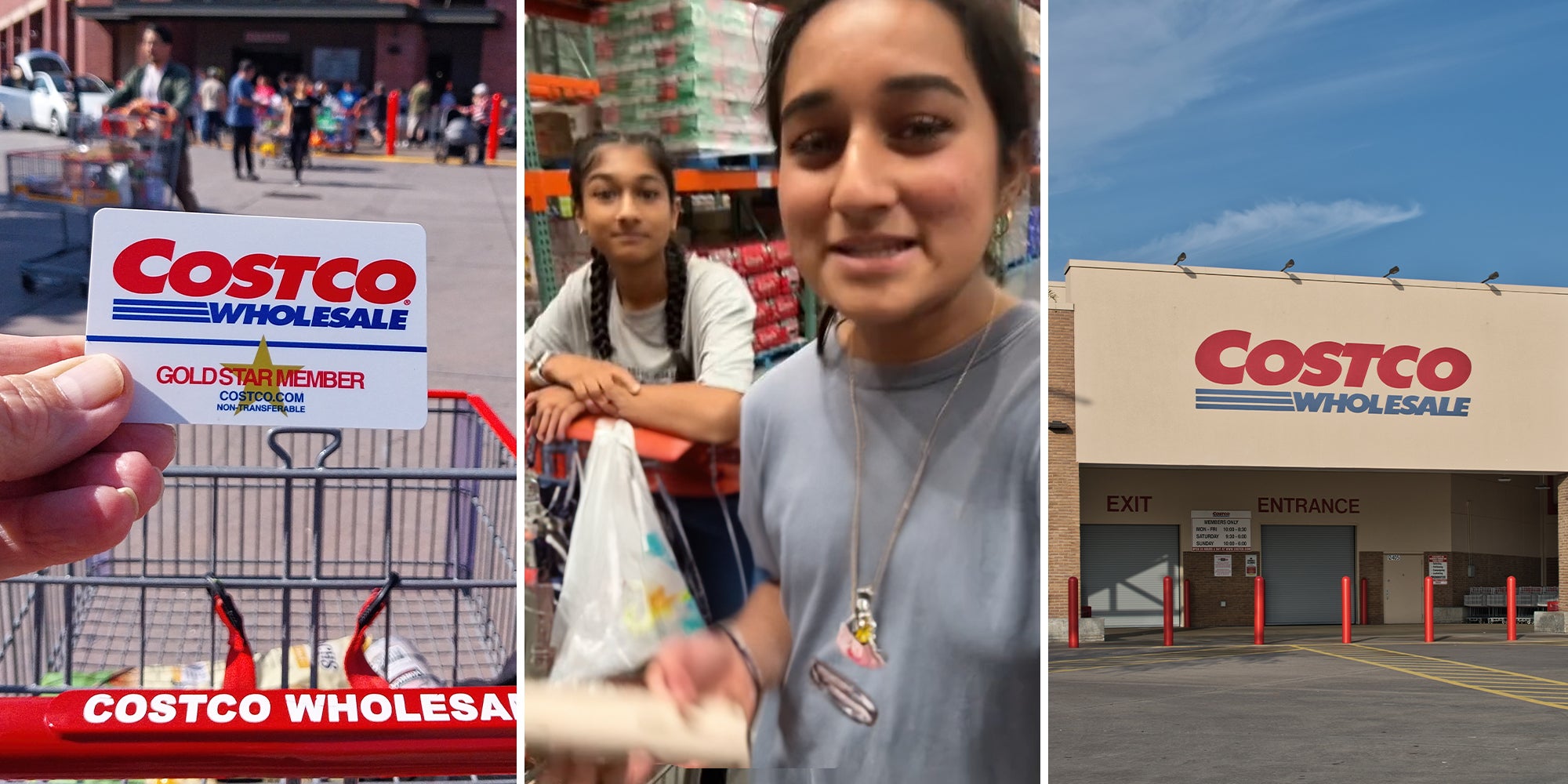 Costco customers use family card to grocery shop in-store