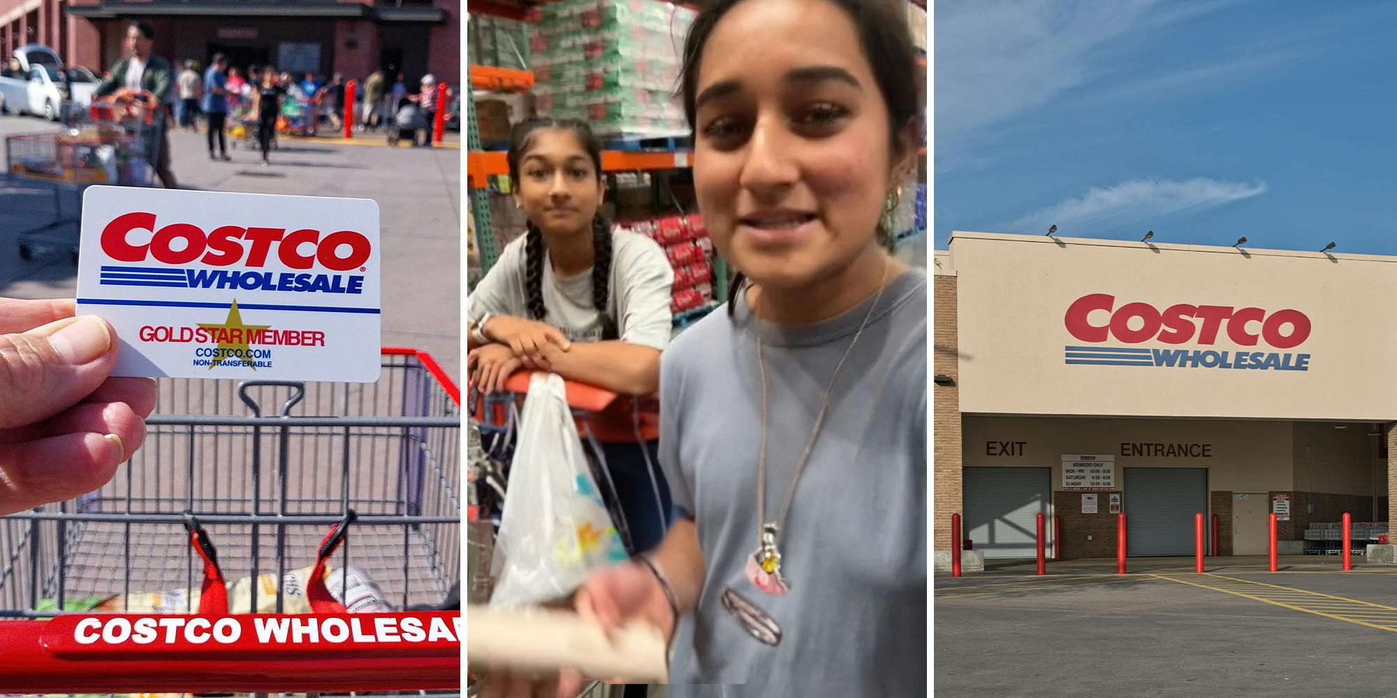 Costco customers use family card to grocery shop in-store