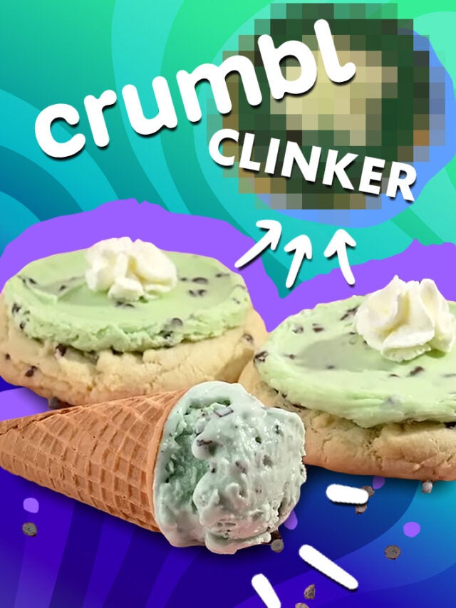 cookies over blue and green