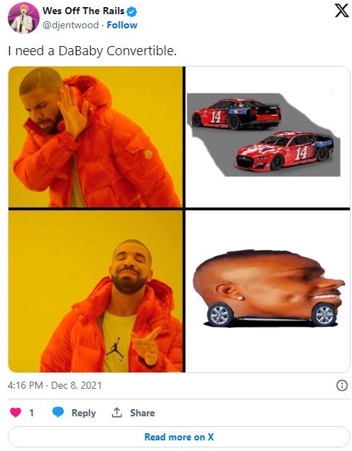 dababy convertible drake meme