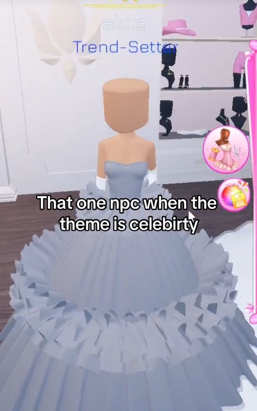 DTI meme with an avatar in a wedding gown.