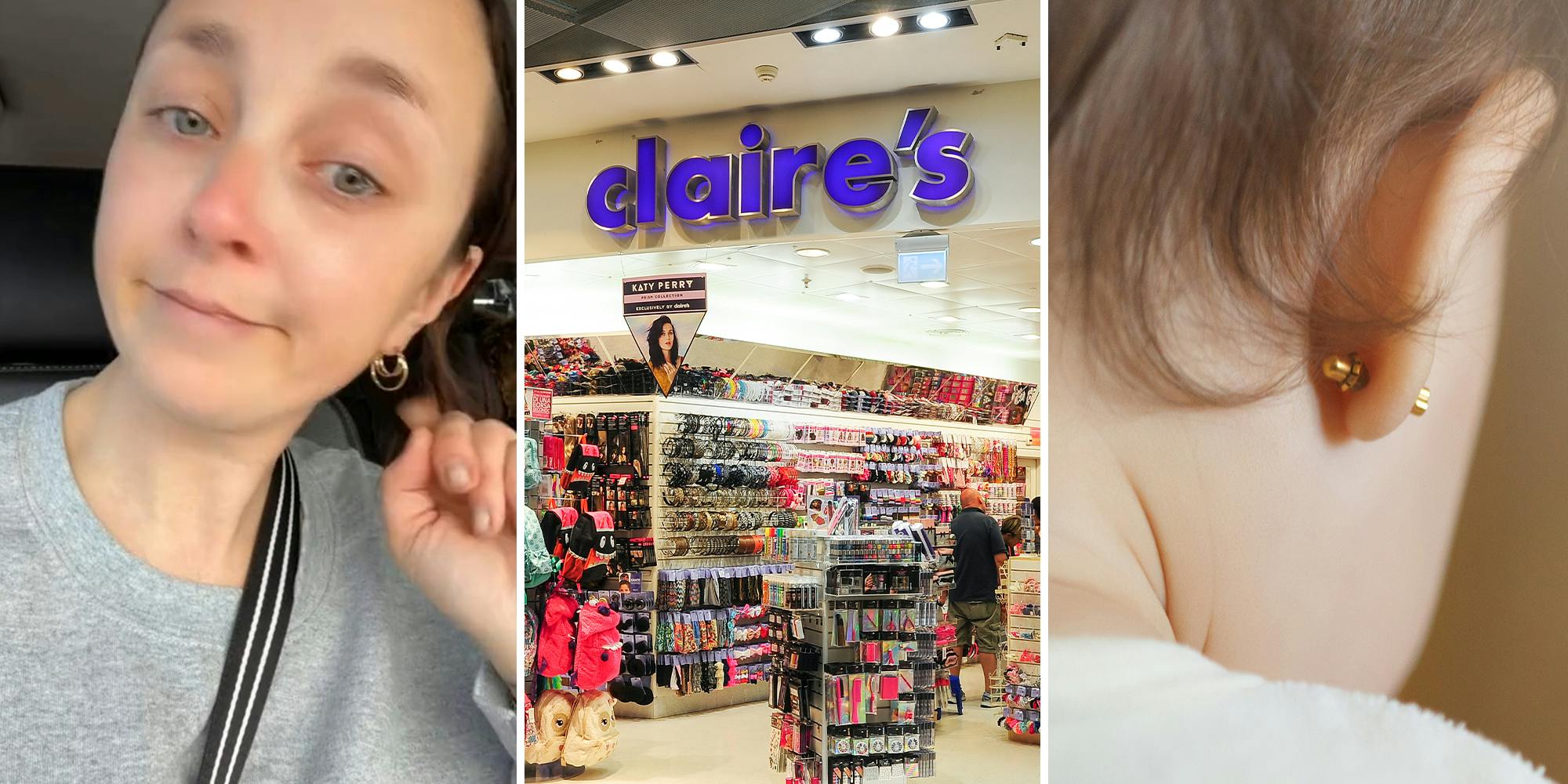 Woman cries after getting ‘mom-shamed’ for letting her child get her ears pierced at Claire’s