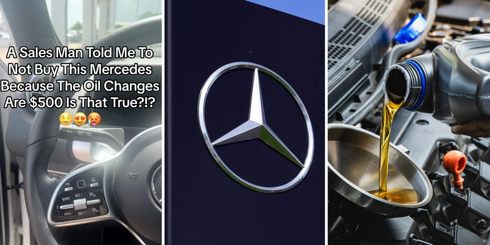 How much does an oil change cost at Mercedes?